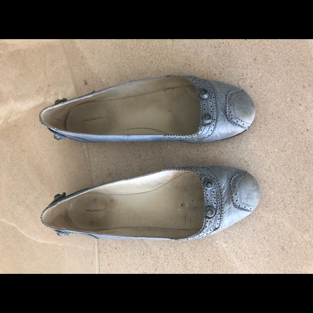 Balenciaga Arena Brogue Perforated Ballerina Flat